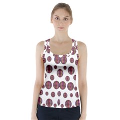 Shimmering Polka Dots Racer Back Sports Top