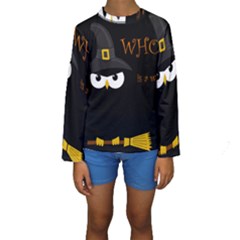 Who Is A Witch? Kids  Long Sleeve Swimwear by Valentinaart