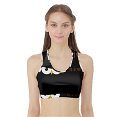 Who Is A Witch? Sports Bra With Border by Valentinaart