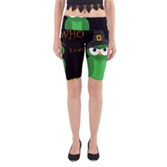 Who Is A Witch? - Green Yoga Cropped Leggings