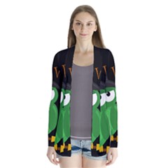 Who Is A Witch? - Green Drape Collar Cardigan