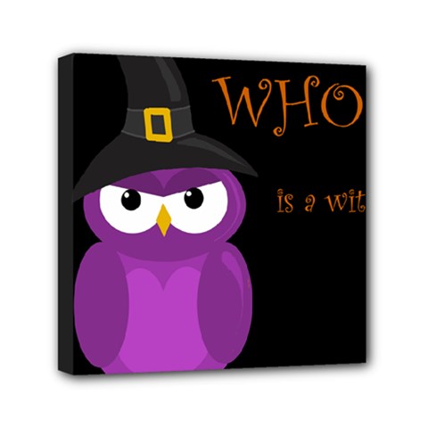 Who Is A Witch? - Purple Mini Canvas 6  X 6  by Valentinaart