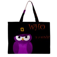 Who Is A Witch? - Purple Zipper Mini Tote Bag by Valentinaart