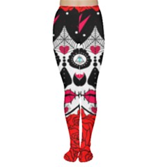 Sugar Skull Red Roses Women s Tights by burpdesignsA