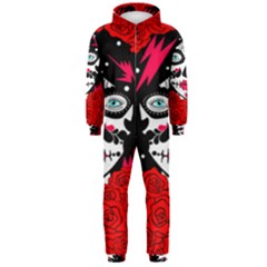 Sugar Skull Red Roses Hooded Jumpsuit (men) 