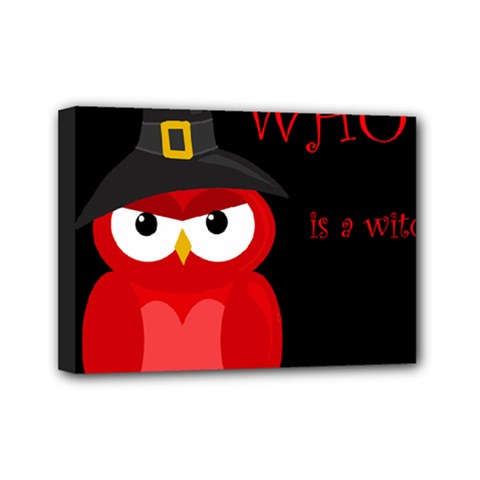 Who Is A Witch? - Red Mini Canvas 7  X 5  by Valentinaart