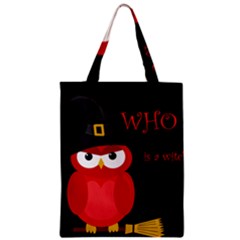 Who Is A Witch? - Red Zipper Classic Tote Bag by Valentinaart