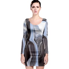 Metallic And Chrome Long Sleeve Bodycon Dress by digitaldivadesigns