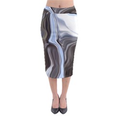 Metallic And Chrome Midi Pencil Skirt by digitaldivadesigns