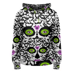 Bat Lady Sugar Skull Women s Pullover Hoodie by burpdesignsA