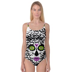 Bat Lady Sugar Skull Camisole Leotard  by burpdesignsA