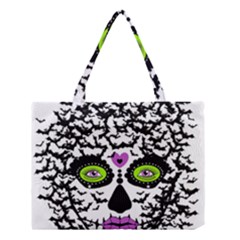 Bat Lady Sugar Skull Medium Tote Bag by burpdesignsA