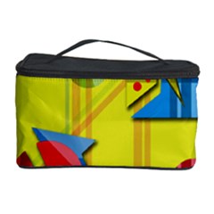 Playful Day - Yellow  Cosmetic Storage Case by Valentinaart