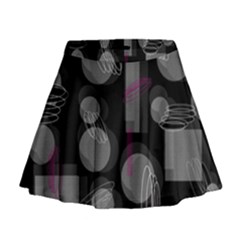 Come Down - Magenta Mini Flare Skirt by Valentinaart