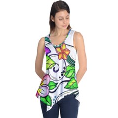 Tropical Hibiscus Flowers Sleeveless Tunic by EverIris