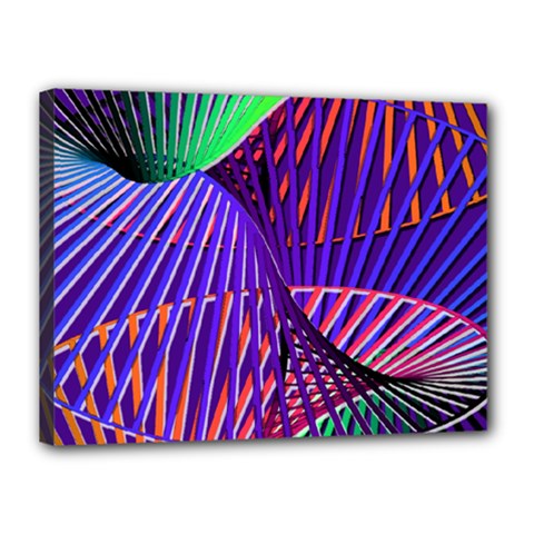 Colorful Rainbow Helix Canvas 16  X 12  by designworld65