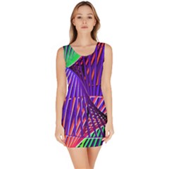 Colorful Rainbow Helix Sleeveless Bodycon Dress by designworld65