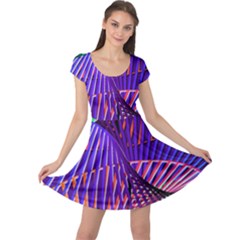 Colorful Rainbow Helix Cap Sleeve Dresses by designworld65