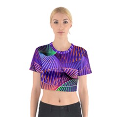 Colorful Rainbow Helix Cotton Crop Top