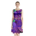 Colorful Rainbow Helix Sleeveless Chiffon Waist Tie Dress View1