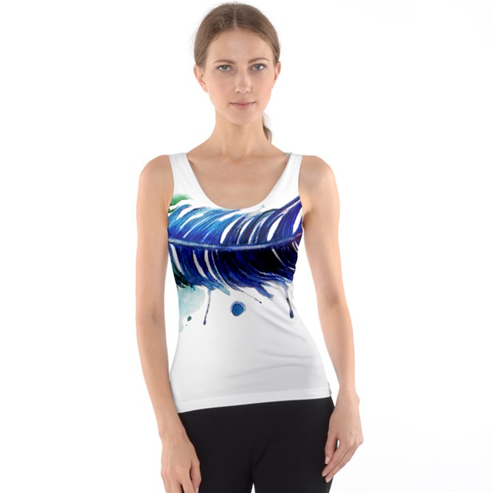 Watery Feather Tank Top