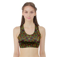 Mandela Check Sports Bra With Border