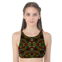 Mandela Check Tank Bikini Top