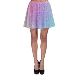 Rainbow Colorful Grid Skater Skirt by designworld65