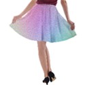 Rainbow Colorful Grid A-line Skater Skirt View2