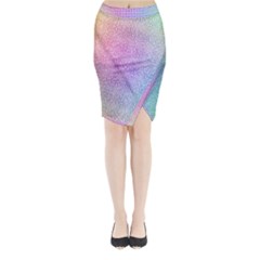 Rainbow Colorful Grid Midi Wrap Pencil Skirt by designworld65