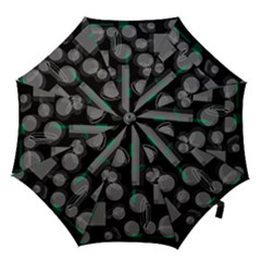 Come Down - Green Hook Handle Umbrellas (small) by Valentinaart