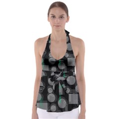 Come Down - Green Babydoll Tankini Top