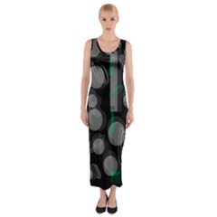 Come Down - Green Fitted Maxi Dress by Valentinaart