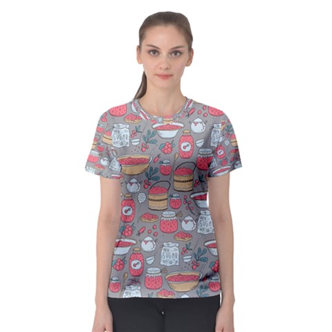 Jam Pattern Women s Sport Mesh Tee by kostolom3000shop