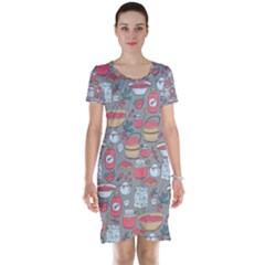 Jam Pattern Short Sleeve Nightdress