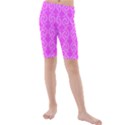 Pink elegant pattern Kids  Mid Length Swim Shorts View1