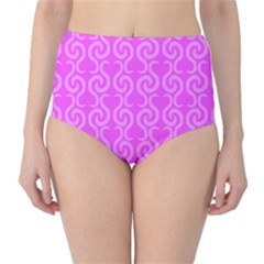 Pink Elegant Pattern High-waist Bikini Bottoms by Valentinaart