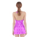 Pink elegant pattern Halter Swimsuit Dress View2