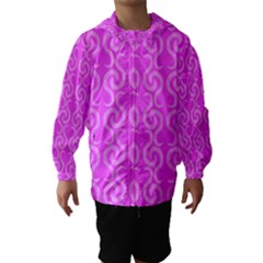 Pink Elegant Pattern Hooded Wind Breaker (kids)