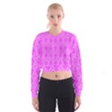 Pink elegant pattern Women s Cropped Sweatshirt View1