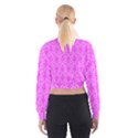 Pink elegant pattern Women s Cropped Sweatshirt View2