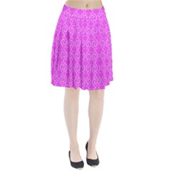 Pink Elegant Pattern Pleated Skirt