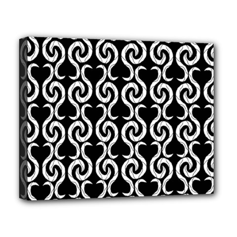 Black And White Pattern Deluxe Canvas 20  X 16  