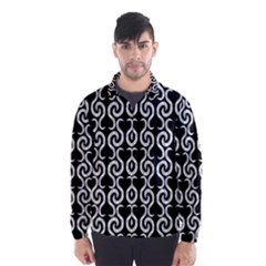 Black And White Pattern Wind Breaker (men)