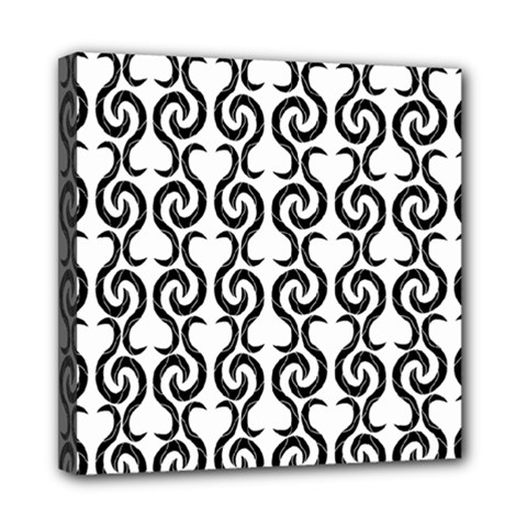 White And Black Elegant Pattern Mini Canvas 8  X 8 