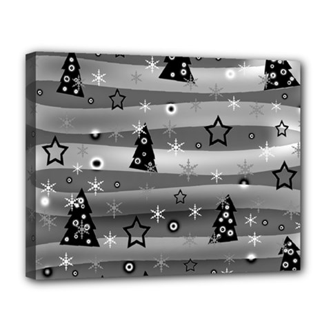 Gray Xmas Magic Canvas 14  X 11  by Valentinaart