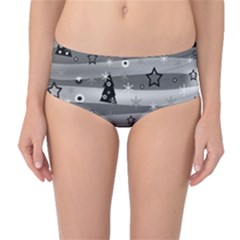 Gray Xmas Magic Mid-waist Bikini Bottoms by Valentinaart