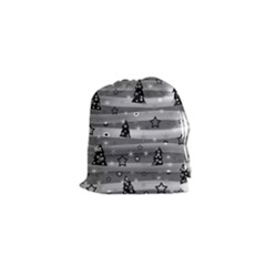 Gray Xmas Magic Drawstring Pouches (xs)  by Valentinaart