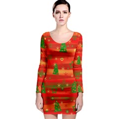 Xmas Magic Long Sleeve Bodycon Dress by Valentinaart