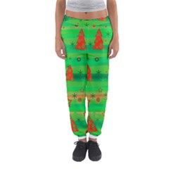 Green Xmas Magic Women s Jogger Sweatpants by Valentinaart